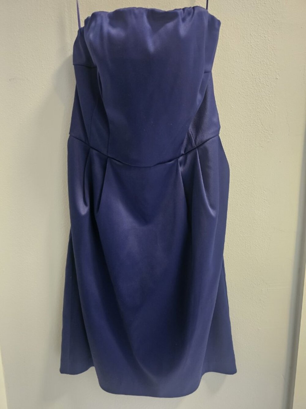 Express Womens Strapless Zipper Cocktail Dress Size 8 Purplish Blue Color NWT